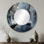 «Winter Silent Woods III - Winter Landscape», miroir mural rond blanc, reproduction d'art en métal-99620614