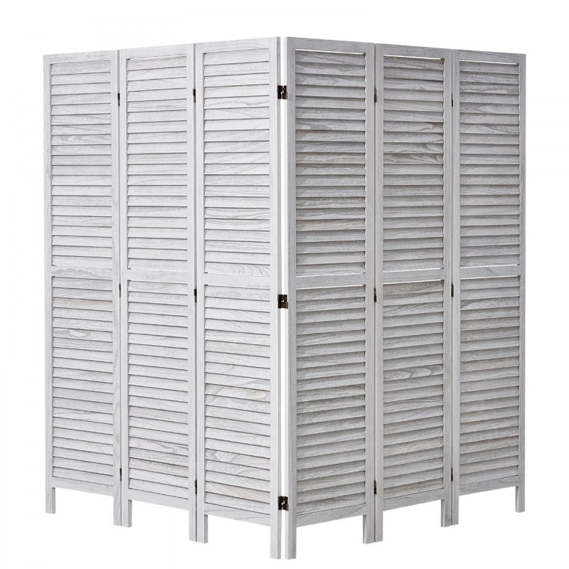 Paravent en bois pliable à 6 panneaux, 170 cm de hauteur, cloison intérieure ajourée en bois, paravent décoratif portatif, idéal pour la maison, le bureau, le restaurant et la chambre, conçu pour séparer les pièces.