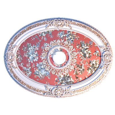 Médaillon ovale blanc pour plafond