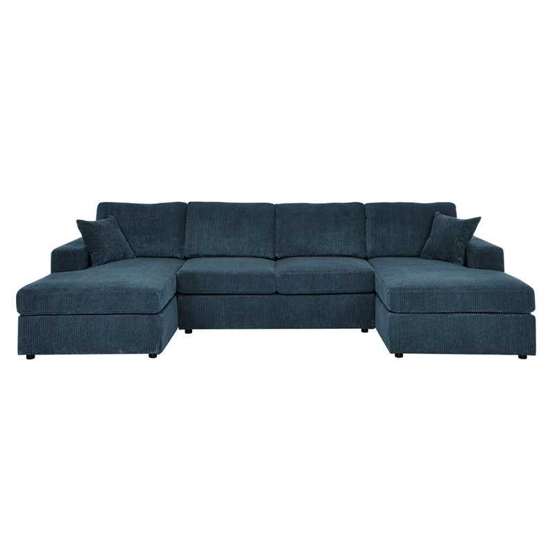 Canapé modulaire Corduroy, Bleu