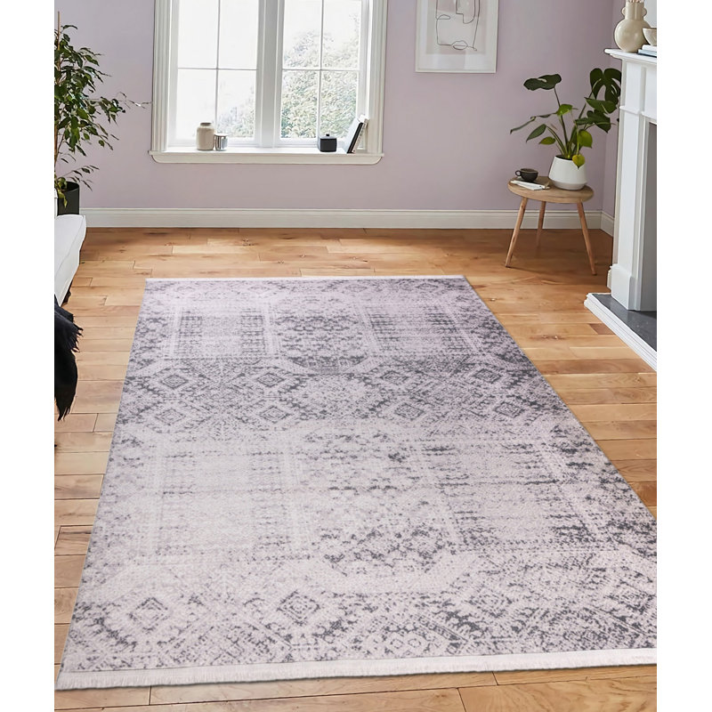 Tapis luxueux en velours, 5,9 x 9,5 pieds | 100% velours, hauteur de poils de 0,3 pouce | Dessous antidérapant, lavable à la machine, texture chenille, impression numérique | Idéal pour le salon, la chambre à coucher et la décoration intérieure