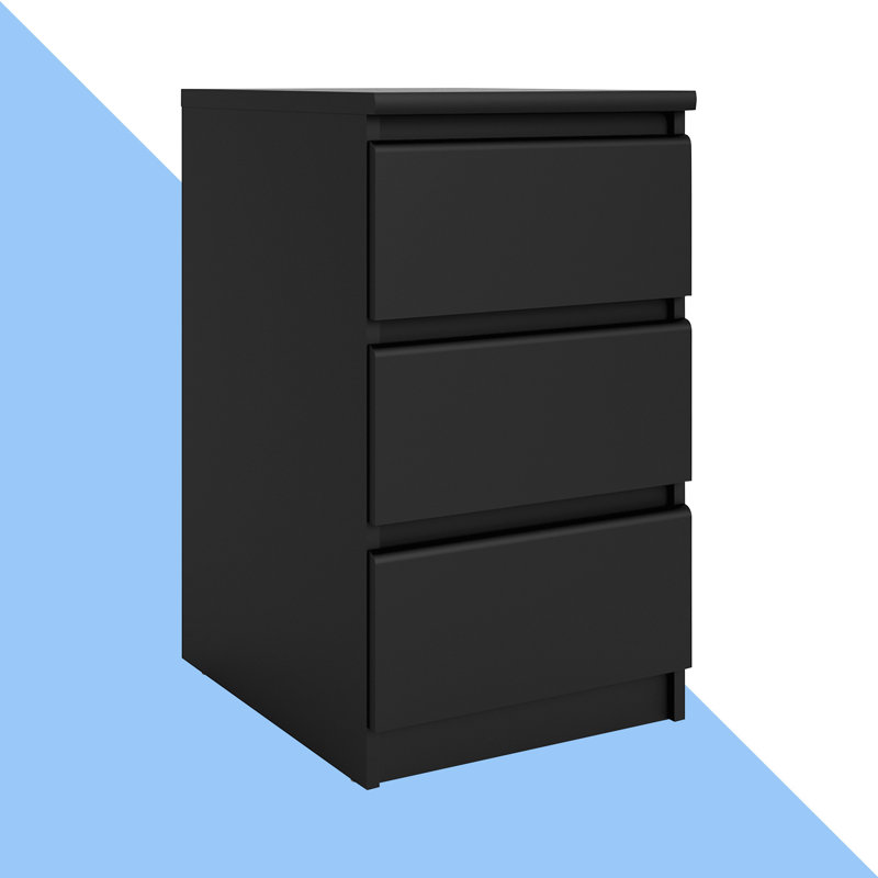 Caton Bedside Table, Matte Black