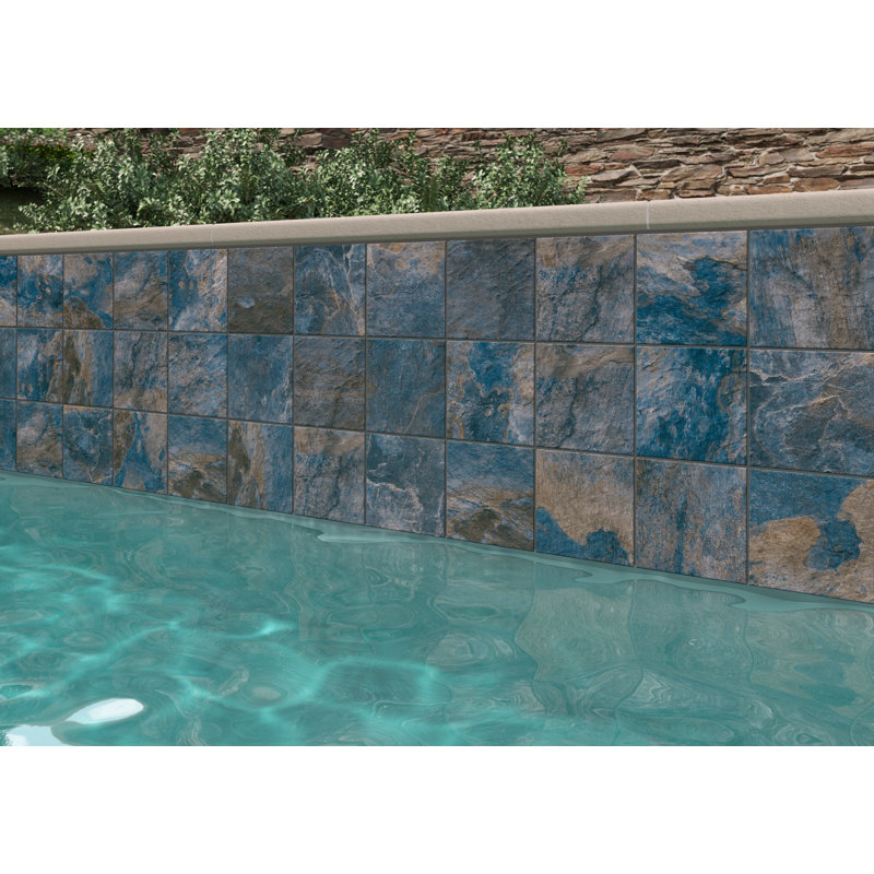 Beautiful 6 in. Stone Look Textured Porcelain Wall and Floor Tile, Baltique