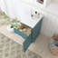Meuble-lavabo autoportant de 15 po avec 1 porte et 1 tiroir Colton, sans comptoir, prêt à assembler, vert mer Colton-95216766