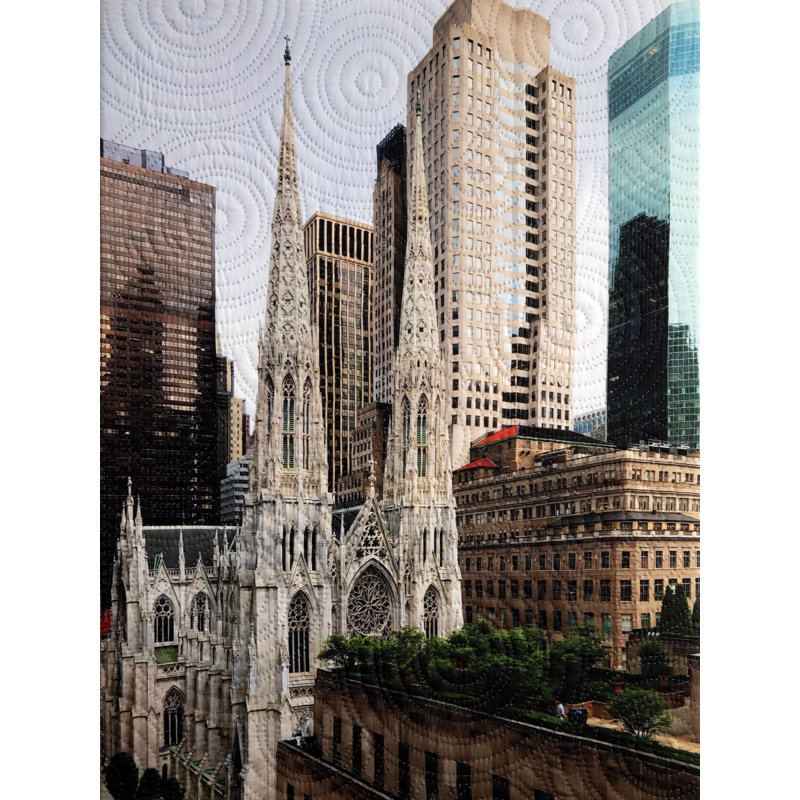 St. Patrick's Cathedral Print by Marilyn Henrion, Black Framed Paper, 21.25" H x 17.25" W