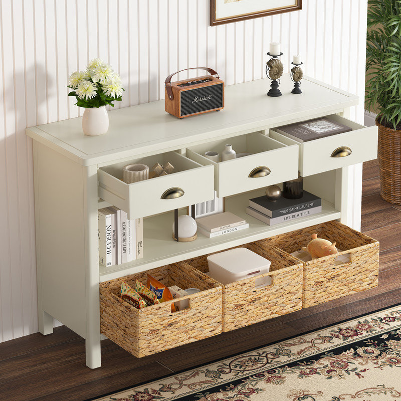 Buffet de 47 po, Blanc antique