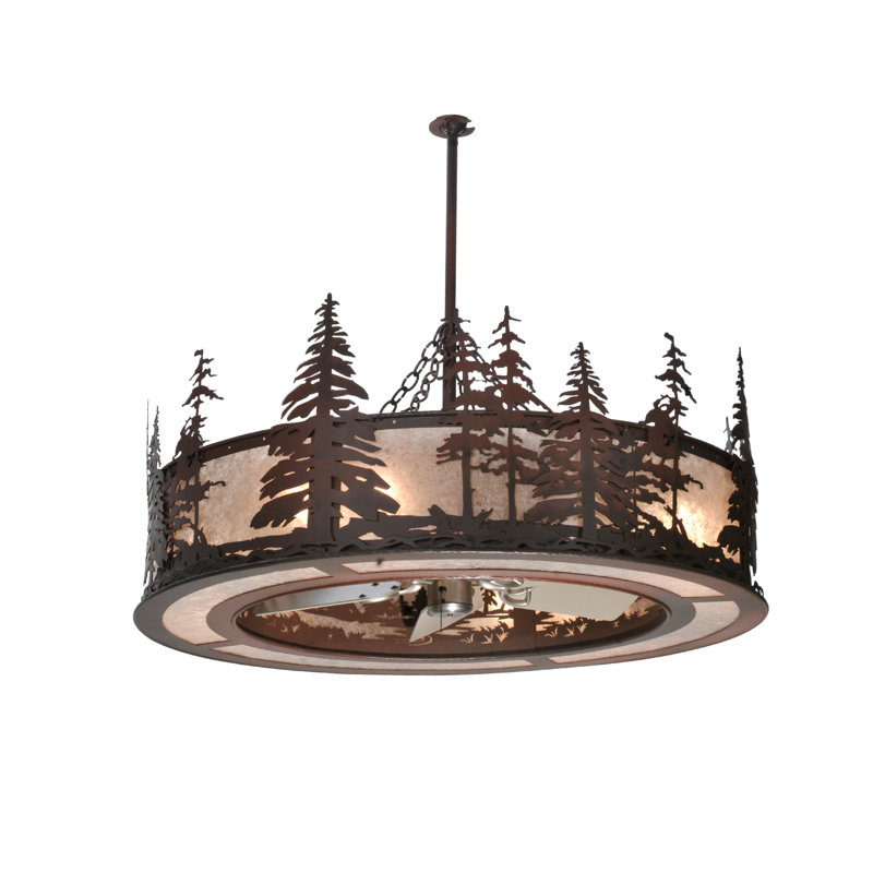 Munday 8 - Light Dimmable Drum Chandelier