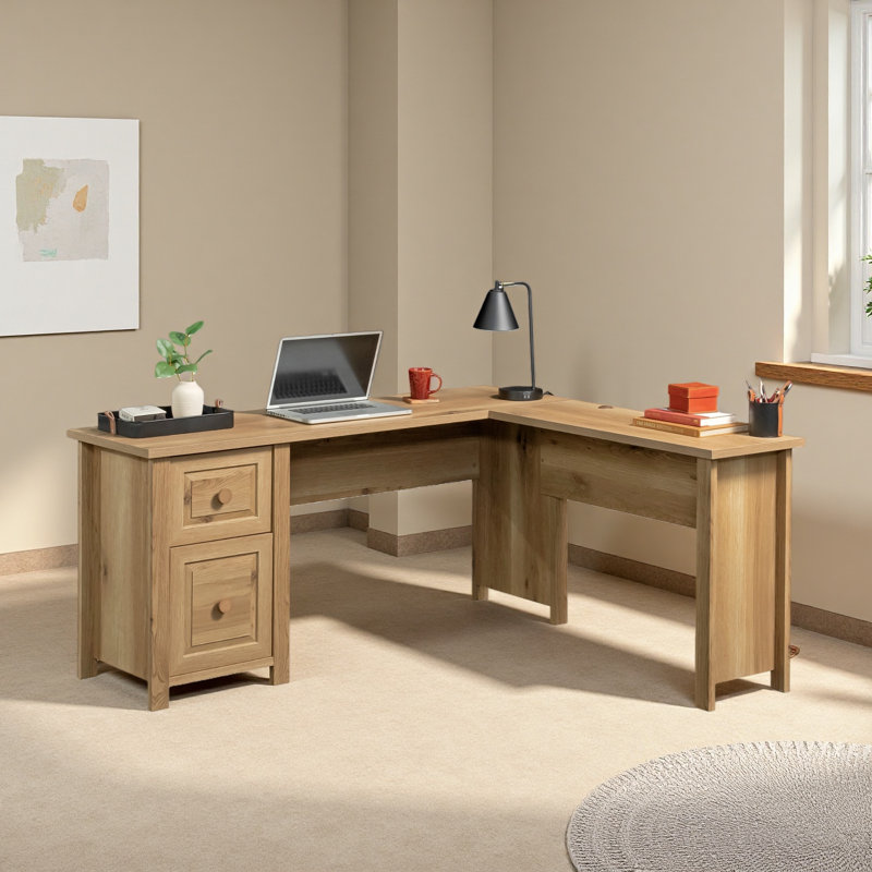 L-Shaped Desk With 1-Inch Thick Surface