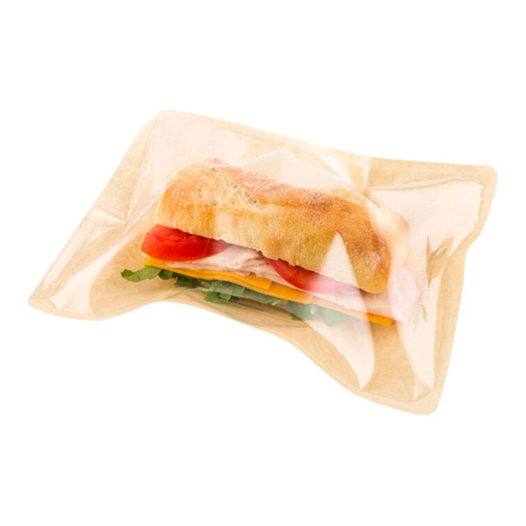 Bag Tek Black Plastic Medium Sandwich and Snack Bag - Heat Sealable - 8  3/4 x 6 1/2 - 100 count box