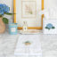 Housse pour boîte à mouchoirs, hortensia en lin / coton