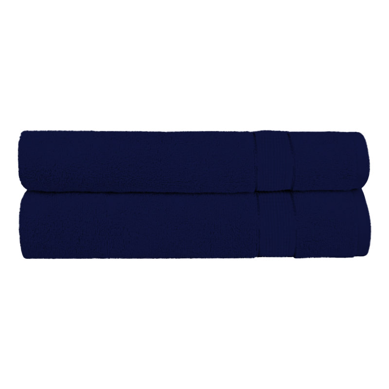 Ringspun Cotton 2-Piece Bath Towel | 600 GSM | 27'' X 54'', Navy