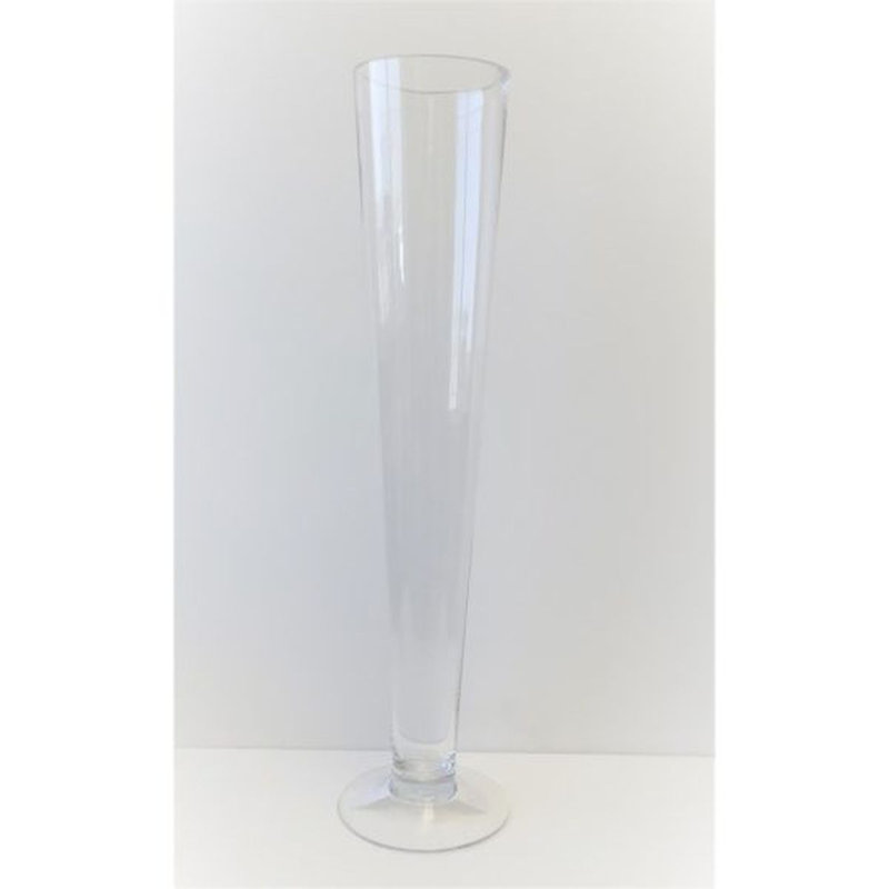 Glass Table Vase, 20" H x 5" W x 5" D