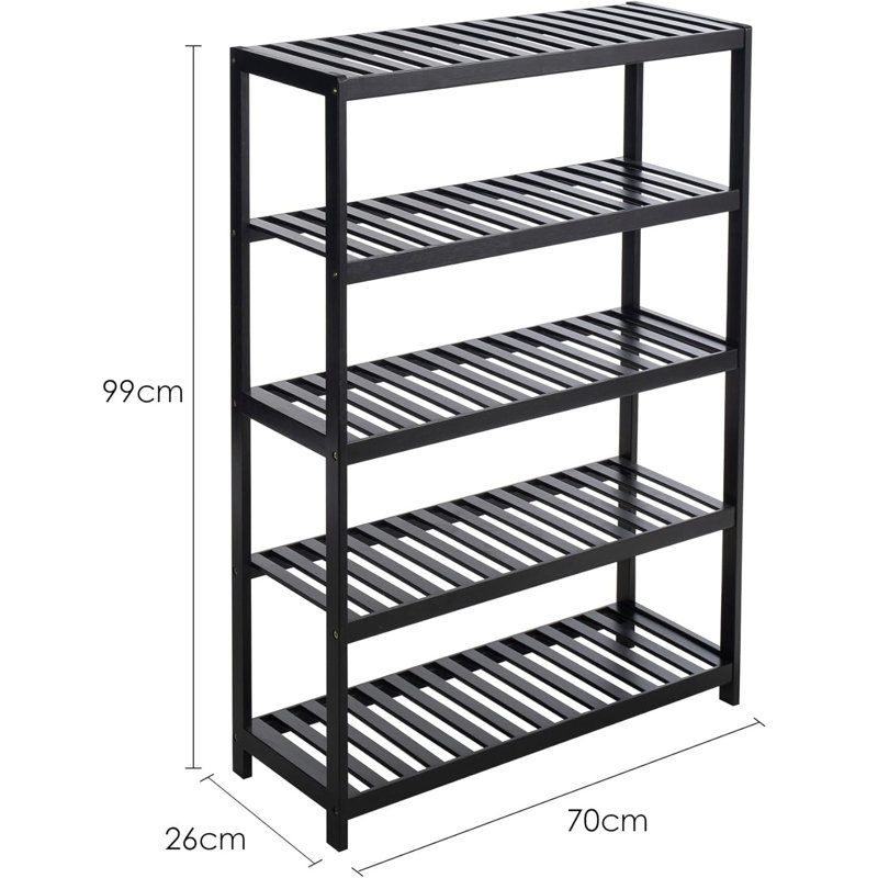 15 Pair Shoe Rack, Black