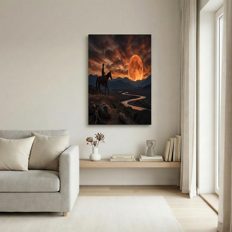 Art mural sur toile Cowboy, H 20 po x l 30 po
