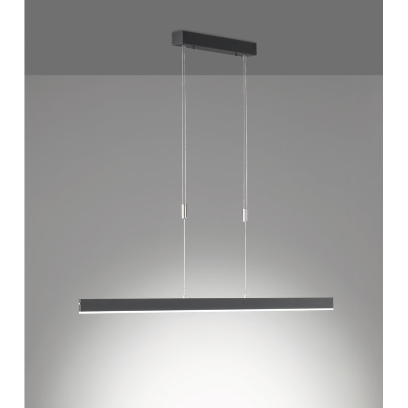 1 - Light Aluminium Sand Black LED Kitchen Island Pendant