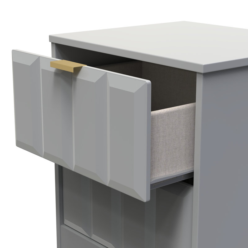 Doss 45cm W Manufactured Wood Bedside Table, Dusk Grey