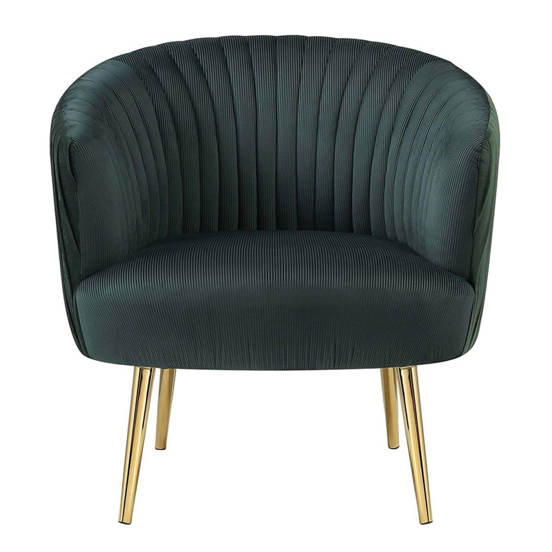 Fauteuil d'appoint Sigurd, finition velours et or