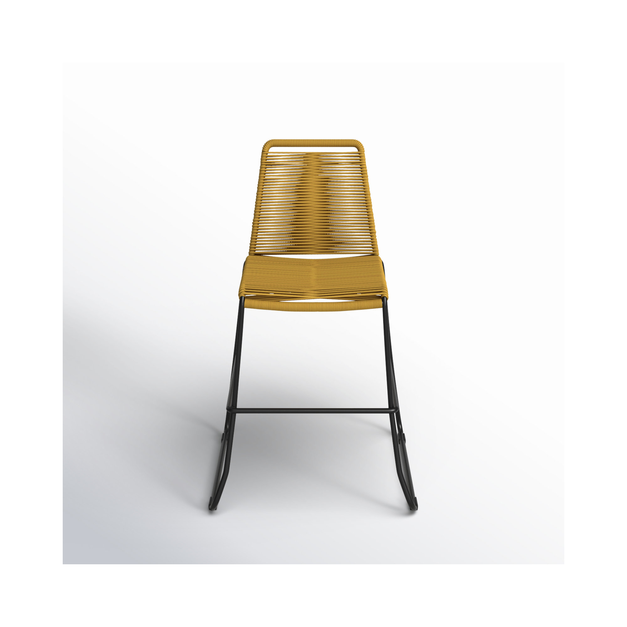 Huron Outdoor Bar Stool, Counter Stool (26" Seat Height), Curry Yellow Performance