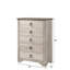 Commode à 5 tiroirs en bois flotté de style chalet vieilli 1Pc