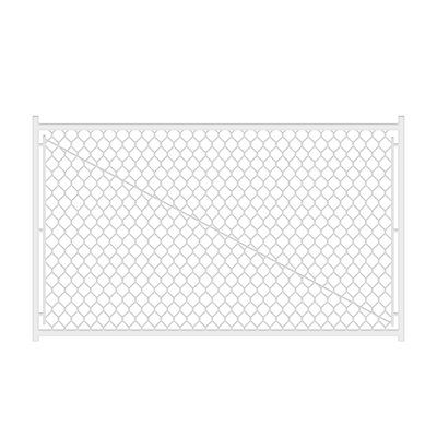 Fit-Right 3.8Ft Adjustable Chain Link Walk Gate Kit With Round Corner Frame