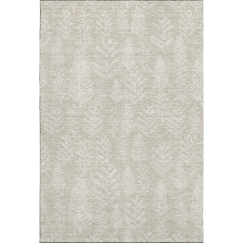 Premium Machine Washable Dockside AMF1813 Christmas Tree Leaves Rug, Rectangle 10' x 14'