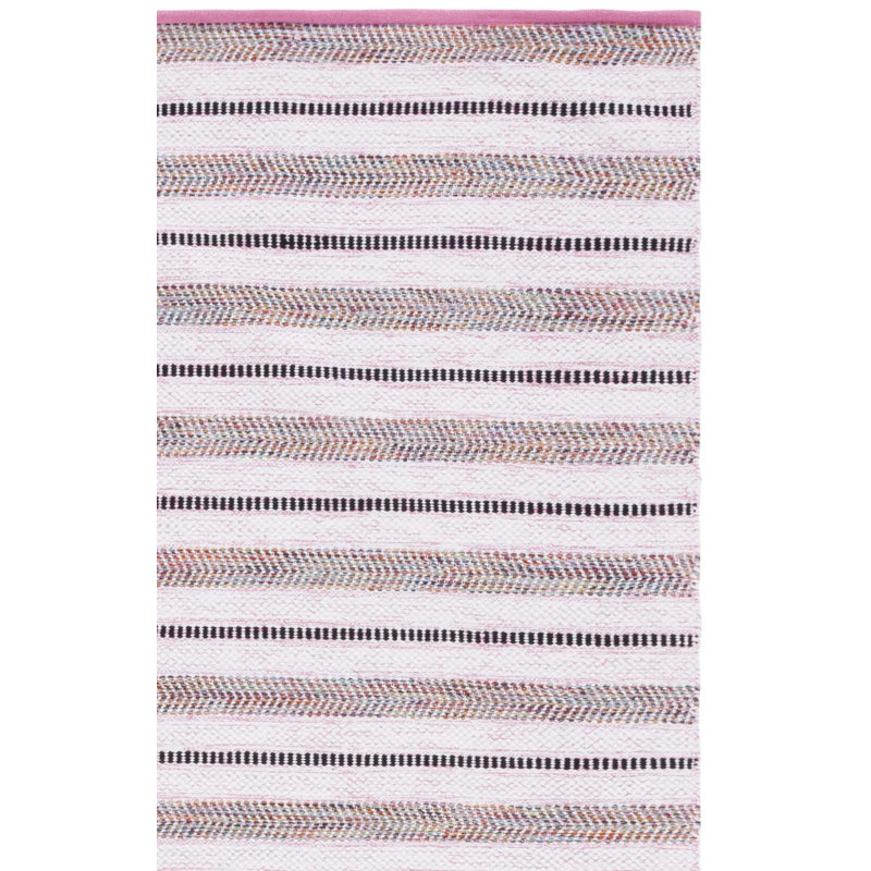 Lovall Flat Weave Cotton Striped Rug, Rectangle 2' x 3'