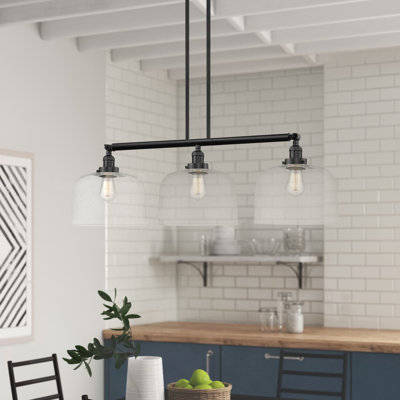 Bell - Luminaire suspendu pour îlot de cuisine 3 lumières 41 "