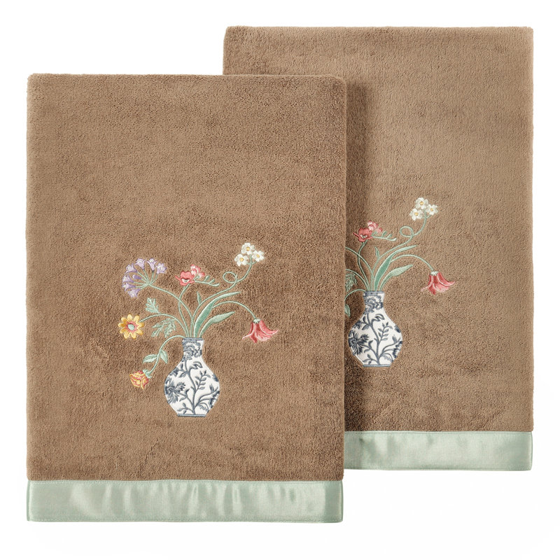 Essuie-mains en coton turc, Cacao, Bath Towel-2Pack