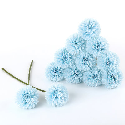 6 boules de fleurs de chrysanthème artificielles en soie pour des centres de table