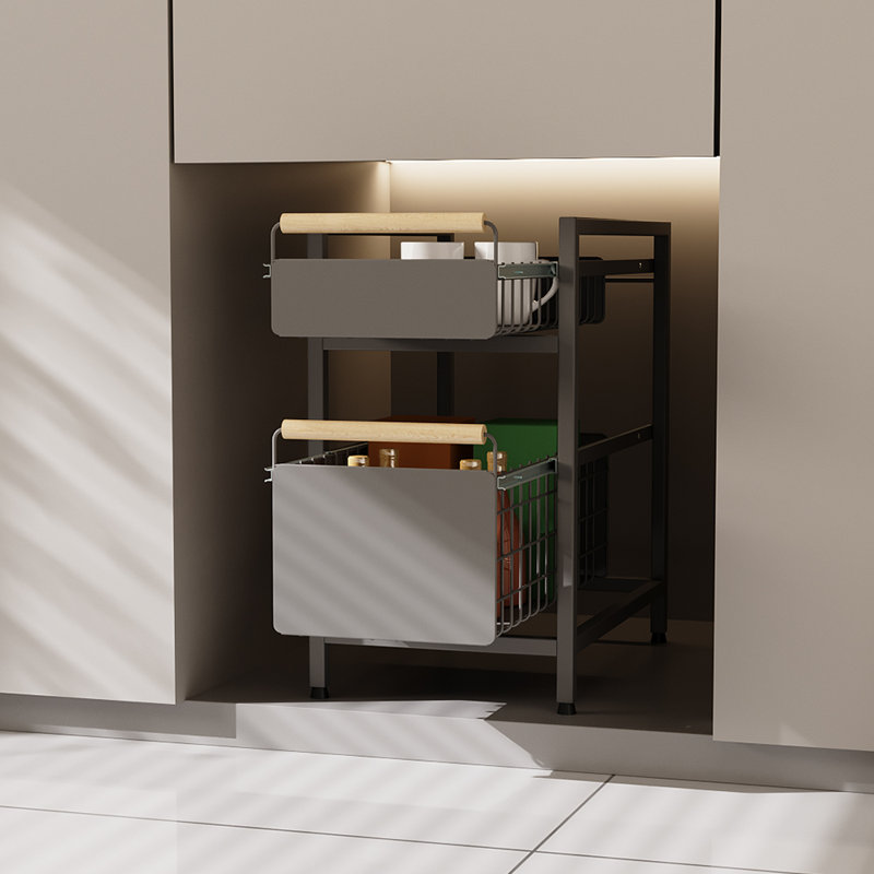 Spice Rack, Black, 42cm H x 39cm W x 24.5cm D