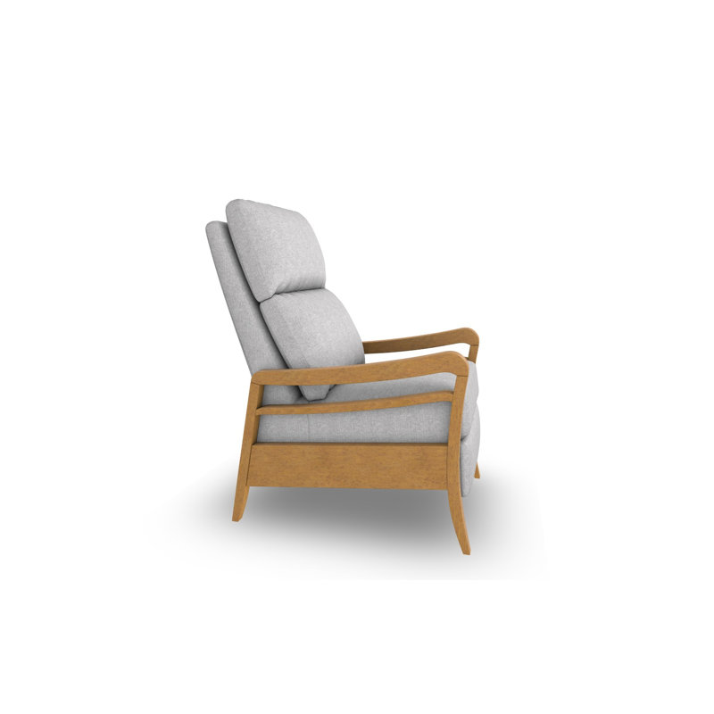 Modern High Leg Recliner, Honey Birch, Pine