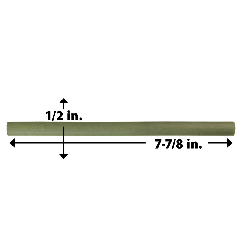 Coco Demi-Bullnose 1/2 In. X 7-7/8 In. Ceramic Wall Trim, Matte Moss Verde
