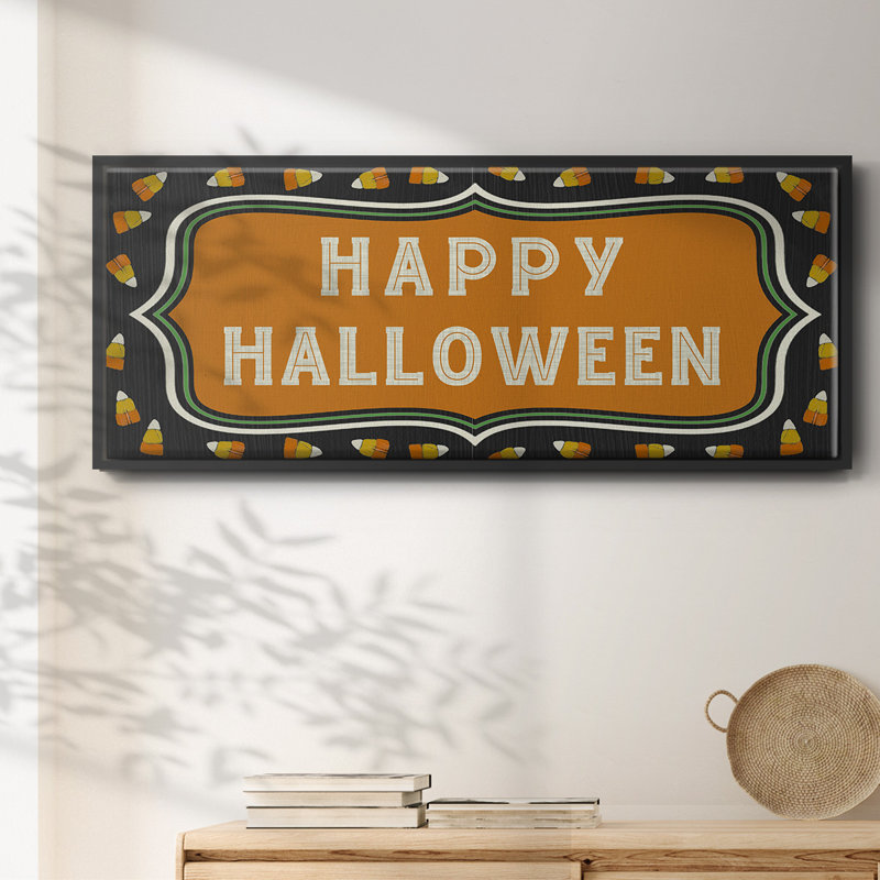 Happy Hallowween - toile encadrée, H 20 po x l 50 po