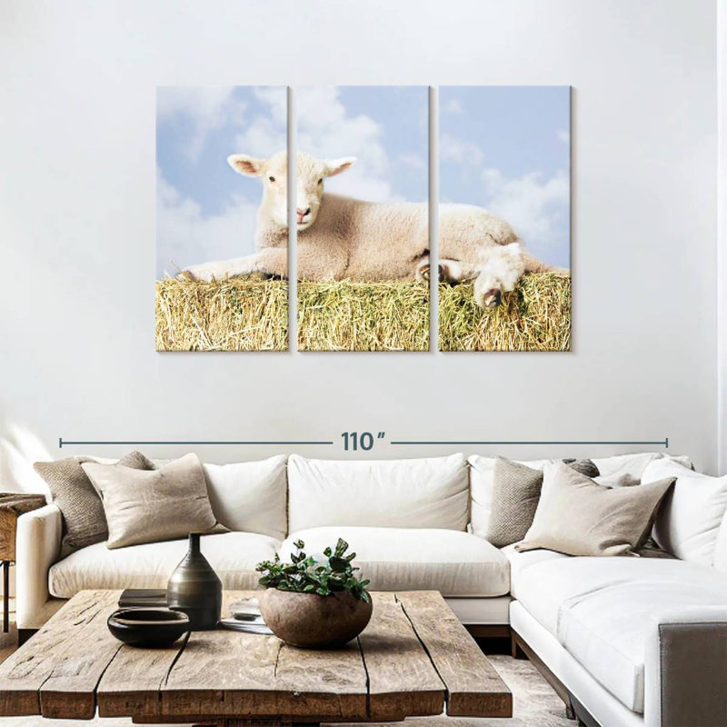 Young Sheep, 48" H x 74" W