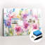 Magnetic Memo Board Whiteboard - 60 x 40 cm - Includes Marker and Magnets - Painted flowers