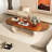 Simple light luxury oval glass coffee table-105170397