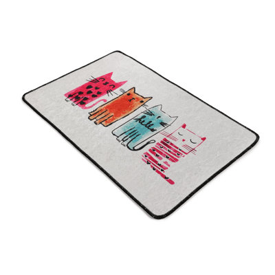 Tapis durable, 100% polyester, hauteur des poils de 0,4 po | Antibactérien, antidérapant, dessous lavable à la machine | Parfait pour le salon, la chambre à coucher et les endroits très passants, facile d'entretien et design élégant