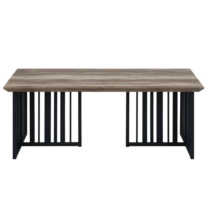 Zudora Antique Oak & Black Finish Coffee Table