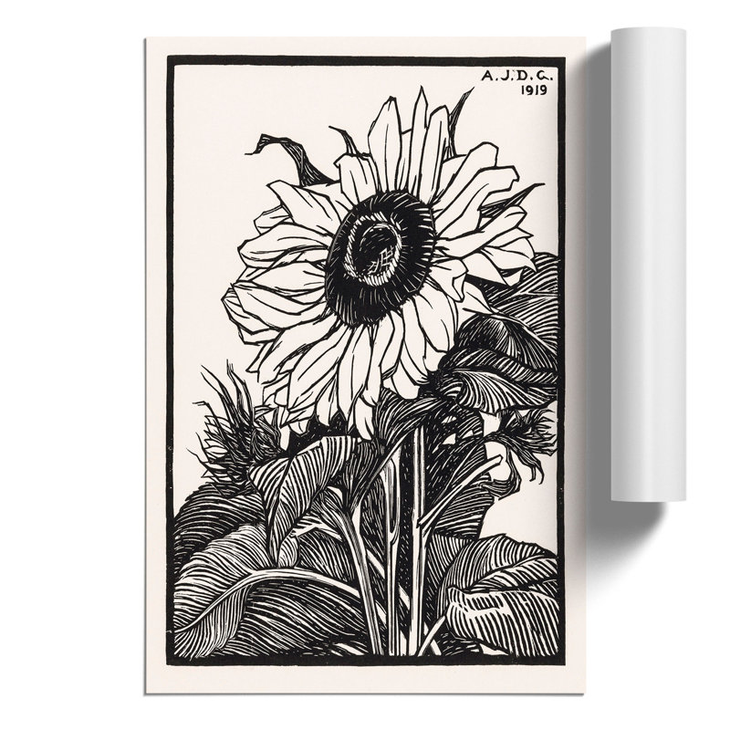 Sunflower by Julie de Graag - Frameless Print, 59cm H x 42cm W x 0.1cm D