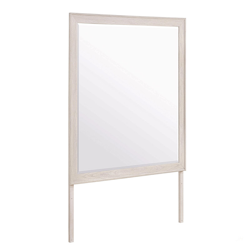 Miroir moderne pour commode, H 39,02 po x l 40,98 po, Beige