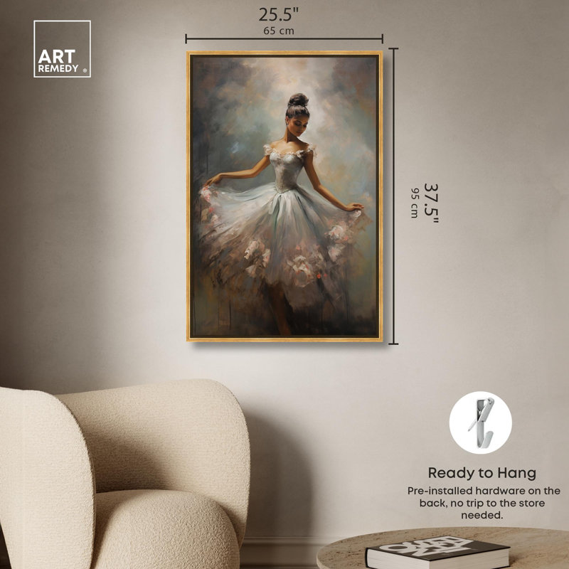 «Princess Her Self Canvas» par Art Remedy, Cadre doré, H 37 po x l 25 po