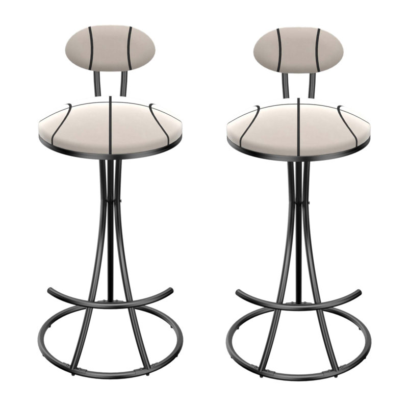 Upholstered Bar Stools Set Of 2 Striped Counter Height Modern Velvet Dining Chairs For Kitchen Island And Living Room, Black
