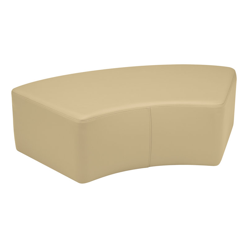 Shapes Series II Modular Collaborative Soft Seating S-Curve Stool with Foam Padded Seat, H 12 po x l 39,25 po x P 20,5 po