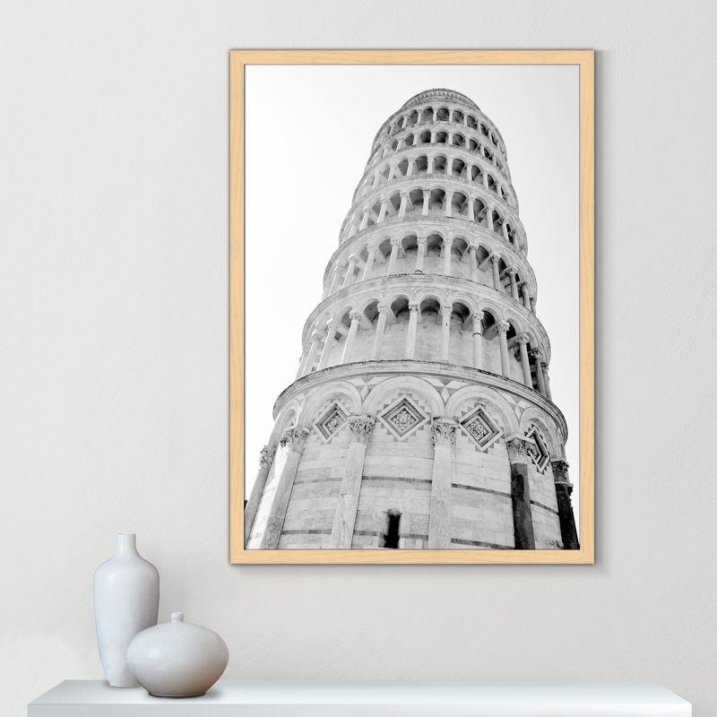 Iconic City Collection "Pisa" par Natalie Carpentieri, Cadre photo naturel naturel, Non, H 55 po x l 39 po x P 1,25 po