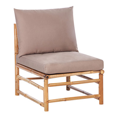 CERRETO Wood Outdoor Armless Lounge Chair