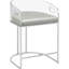 Tabourets de bar modernes à dossier en acrylique gris (2) - Élégant avec détails de 2 chaises de salle à manger et structure en métal confortable