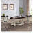 42'' oval wood coffee table for Living Room, 2-Tier Solid Wood Cocktail Table with Open Storage-209858923-209858921