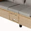 Ensemble 4 pièces de canapé de patio en résine tressée résistant aux rayons UV avec auvent rétractable, coussins et table élévatrice-488441718