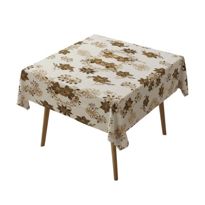 Ayaan Elegant Tablecloth (55 x 55 Inches), 65% Cotton / 35% Polyester, Easy Clean, Machine Washable at 86°F, Tumble Dryer Safe, Ironable | Perfect for Dining Table & Special Occasions, Durable & Stylish Design