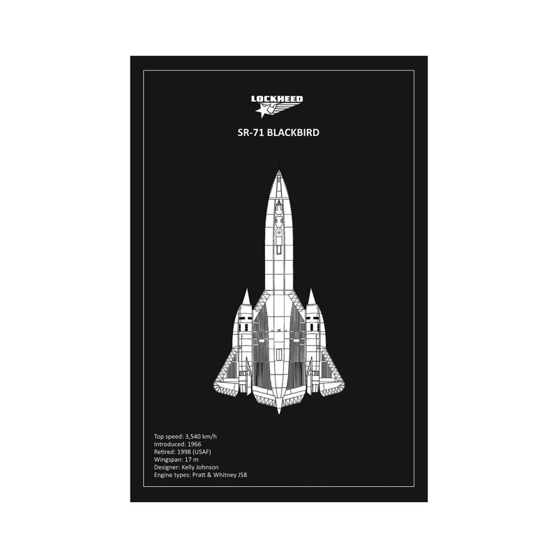 BP Lockheed SR-71 by Mark Rogan - Print on Canvas, Wrapped Canvas, 66.04 cm H x 45.72 cm W x 1.91 cm D
